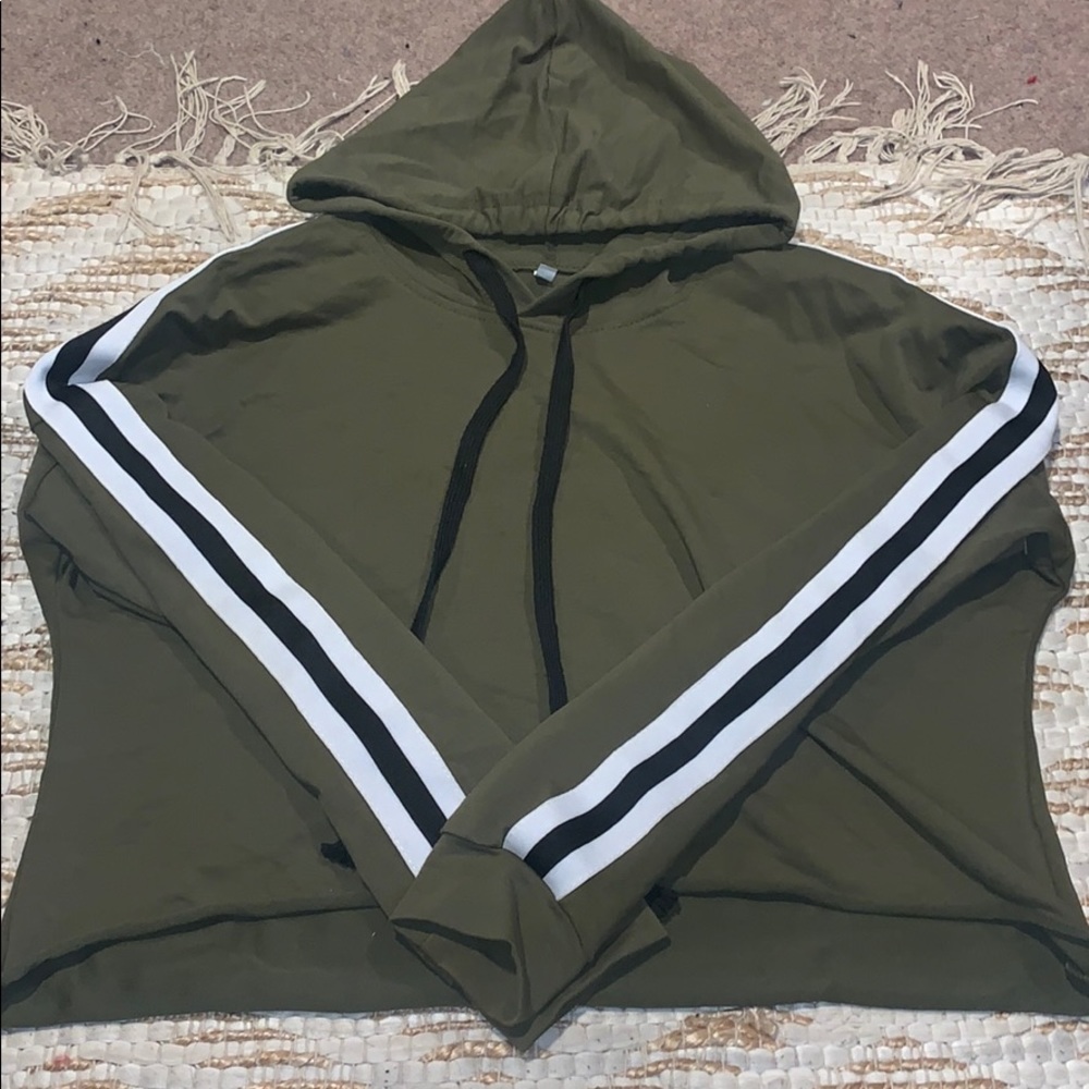 Olive green crop top